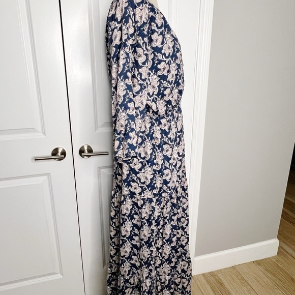 Roberta Roller Rabbit Navy Blue and White Maxi Dress Size S floral paisley print - Picture 2 of 12